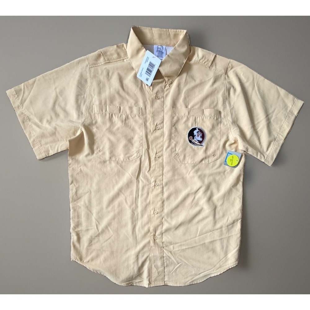 New FSU Florida State Seminoles Pro Edge Fishing Shirt NCAA UPF 50 Medium JBHS